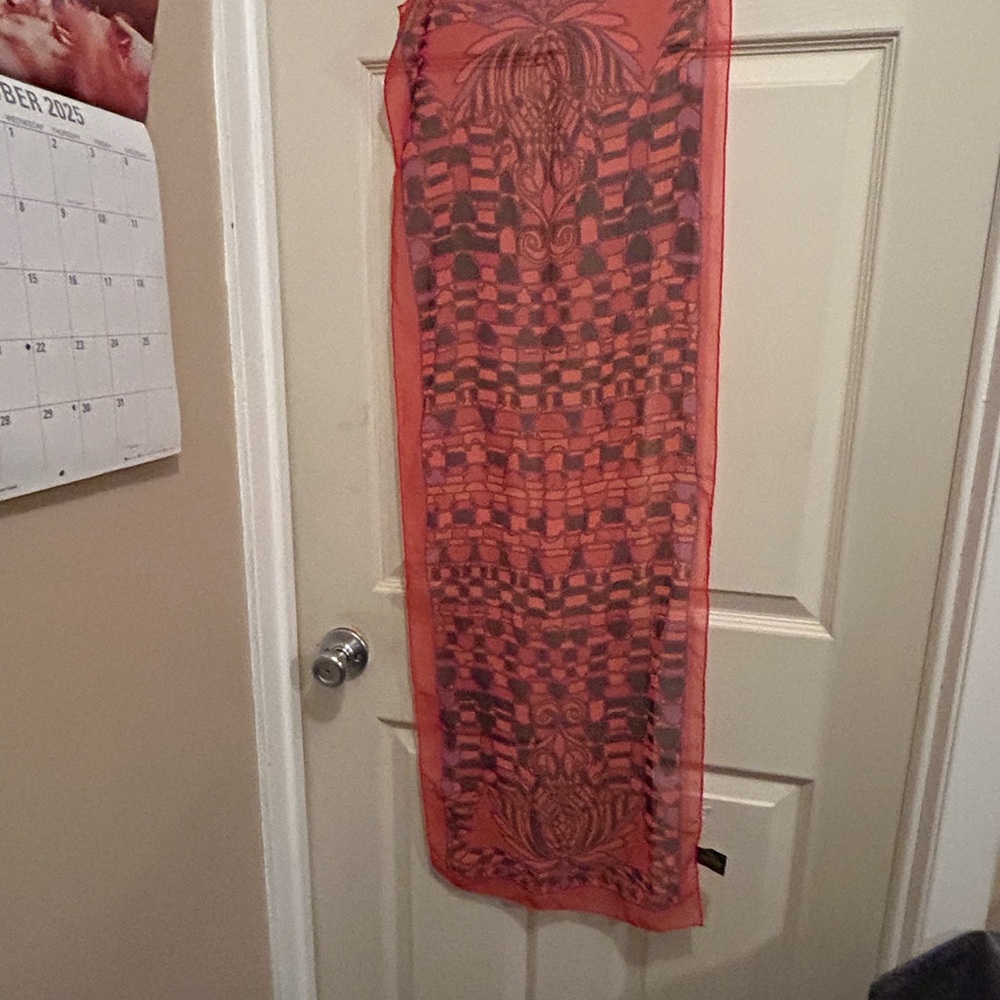 Red and Black Sheer scarf